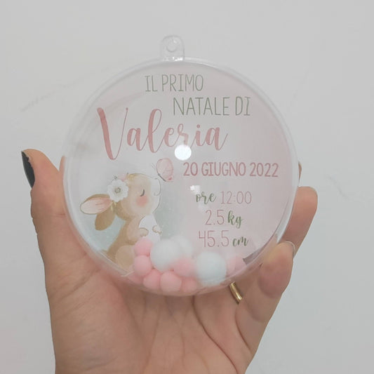 Pallina di natale in plexiglass con foto o disegno