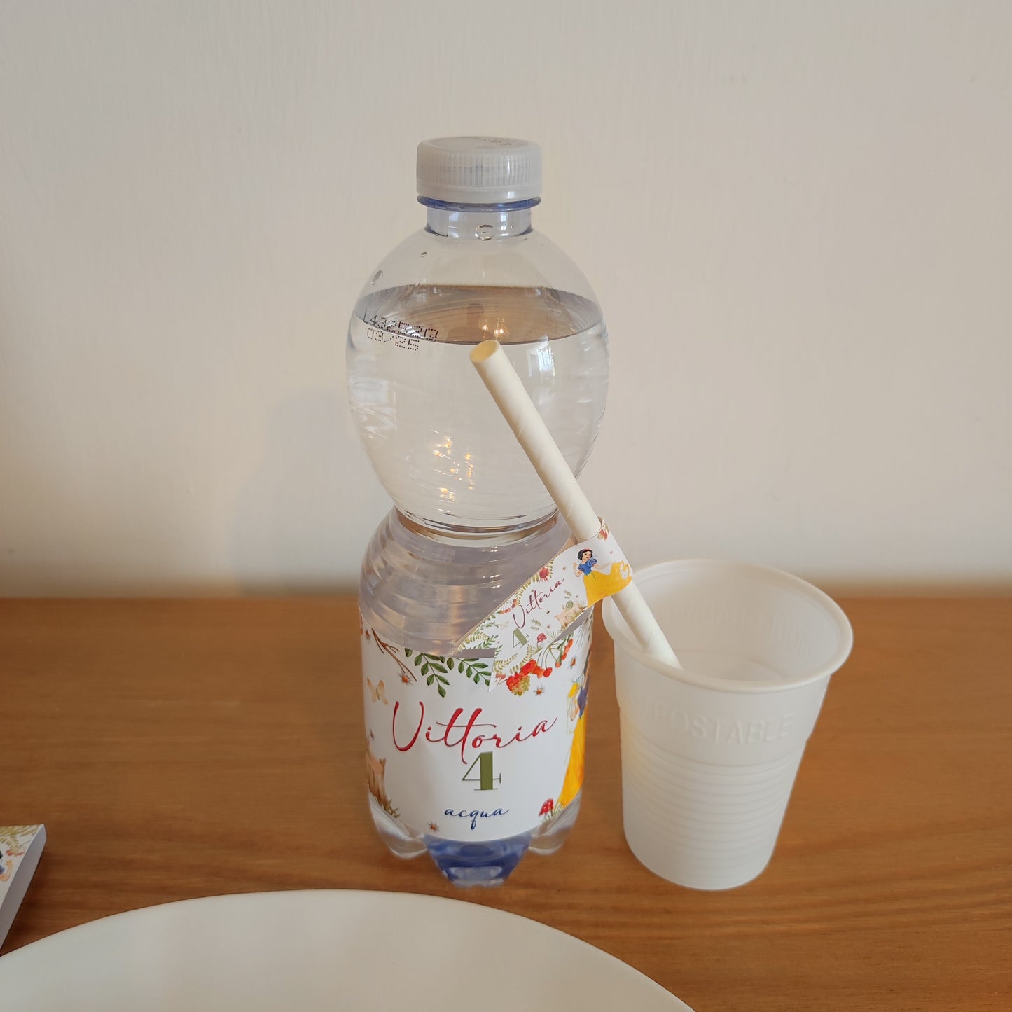 Etichette bottigliette d'acqua