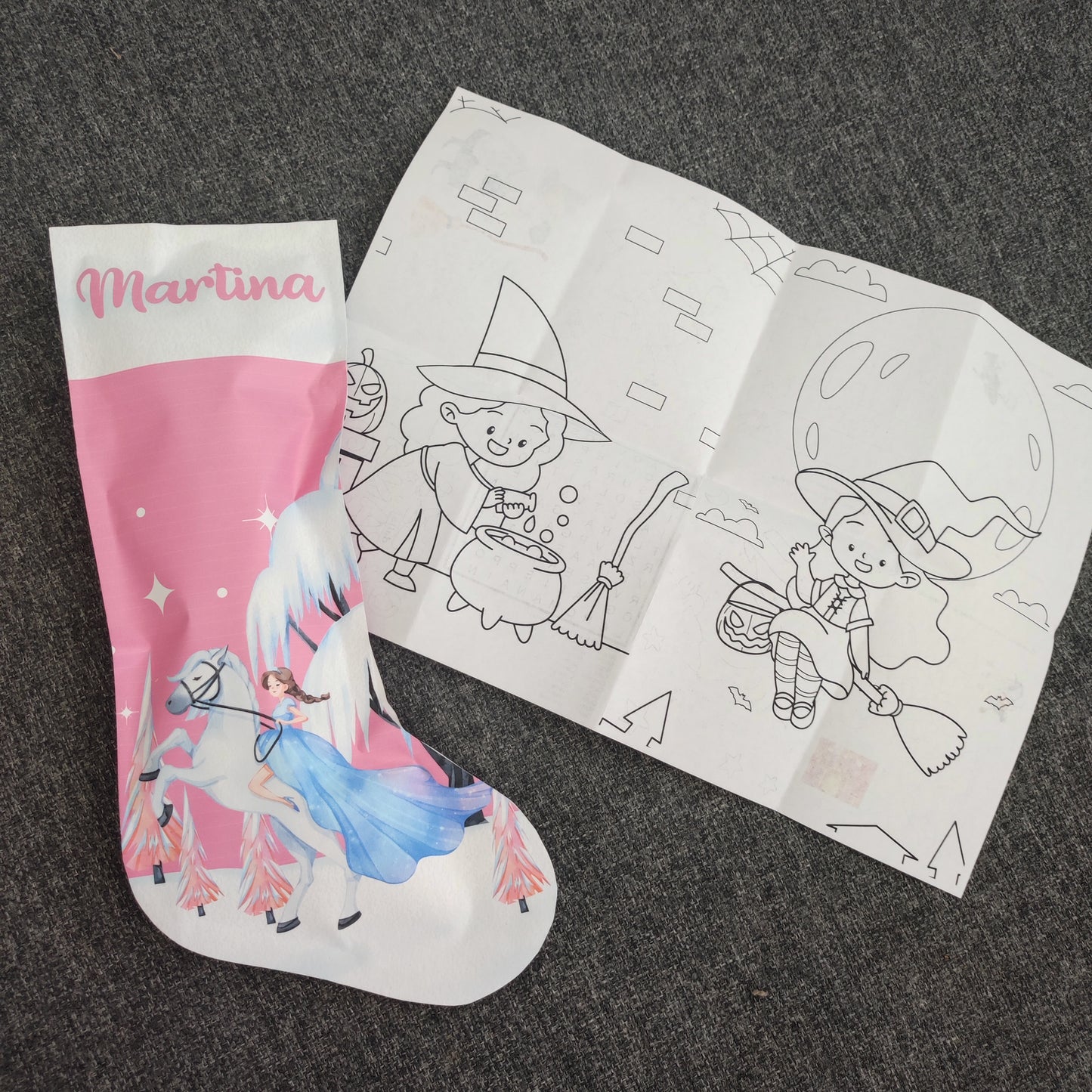 Mini calza della befana in carta personalizzata