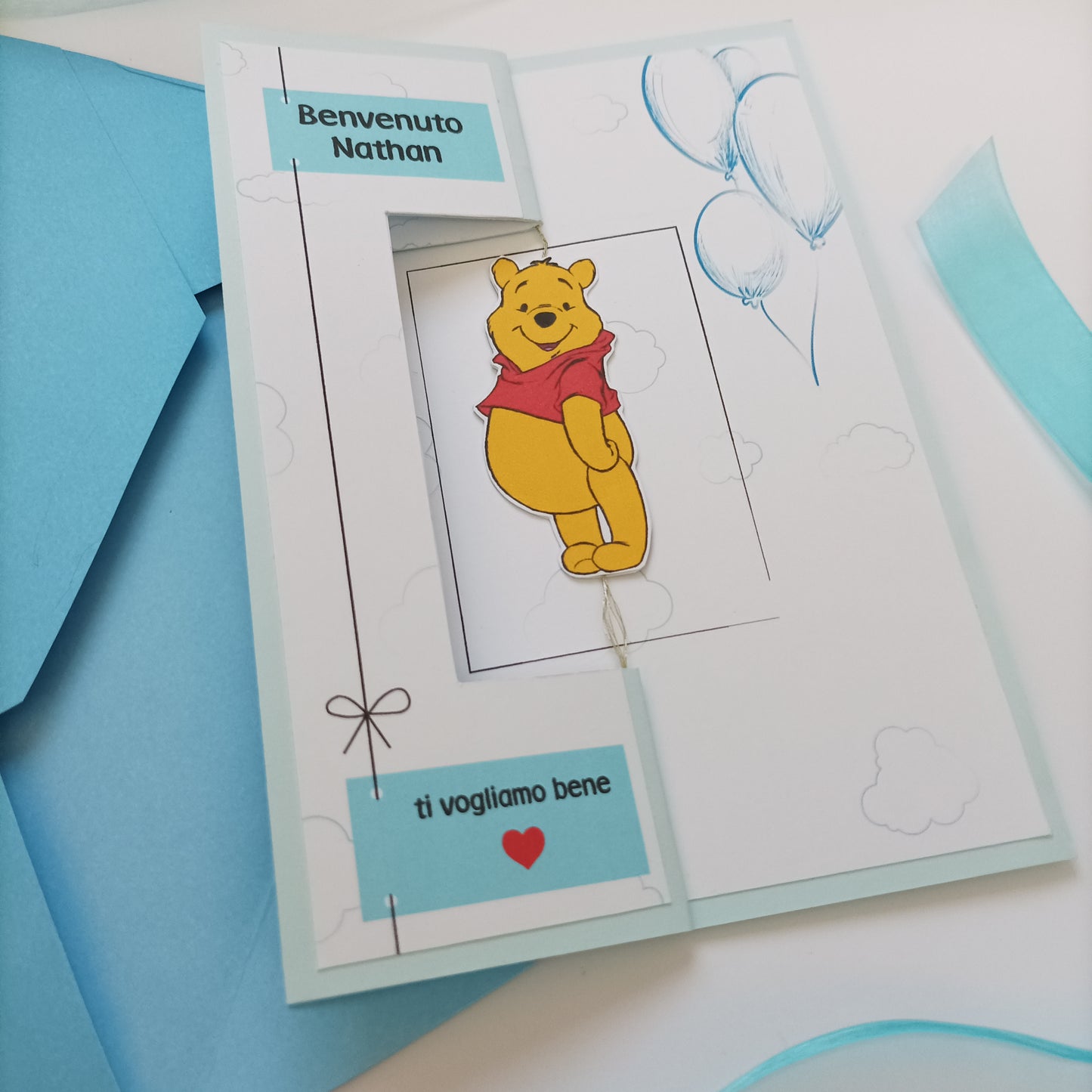 Biglietto di auguri con figura rotante