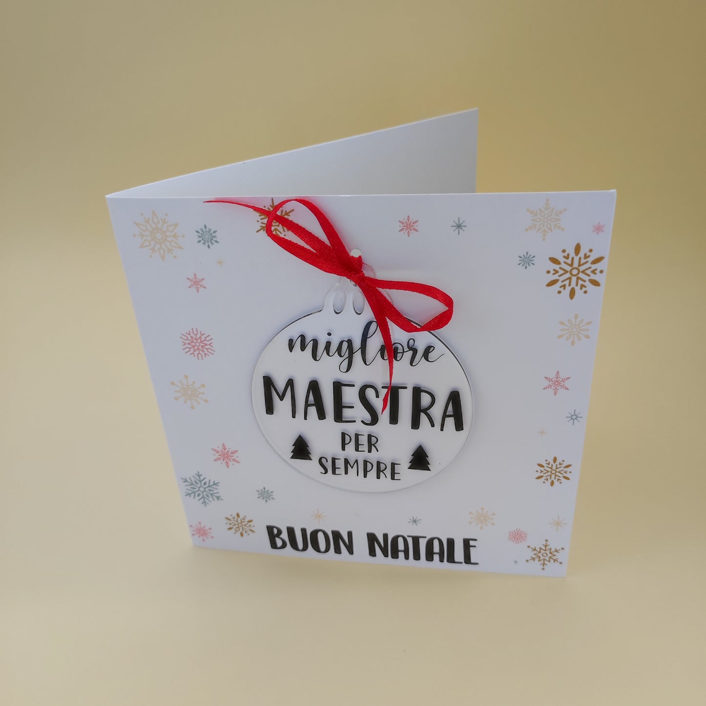 Pallina di natale in plexiglass piatta