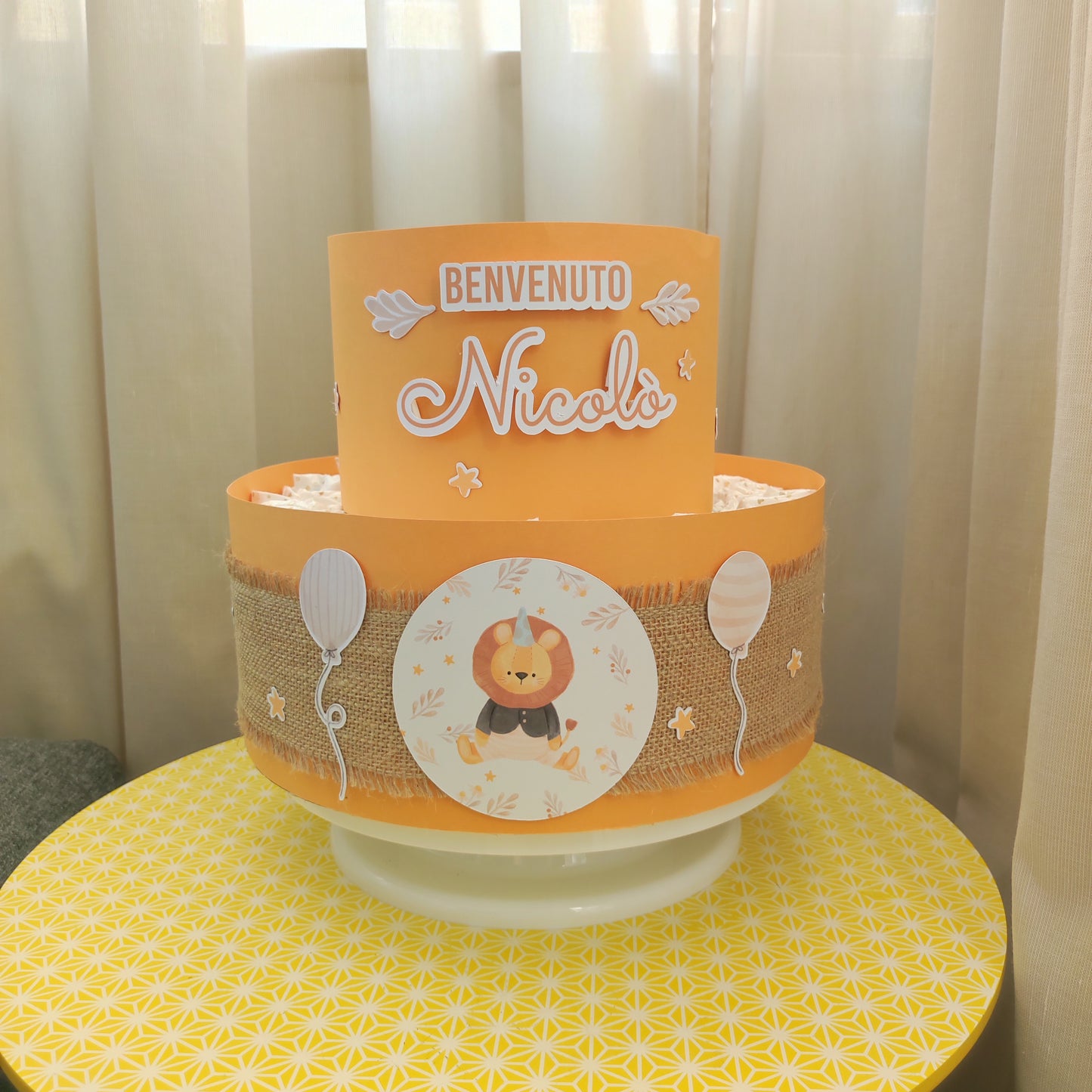 Torta di pannolini personalizzata