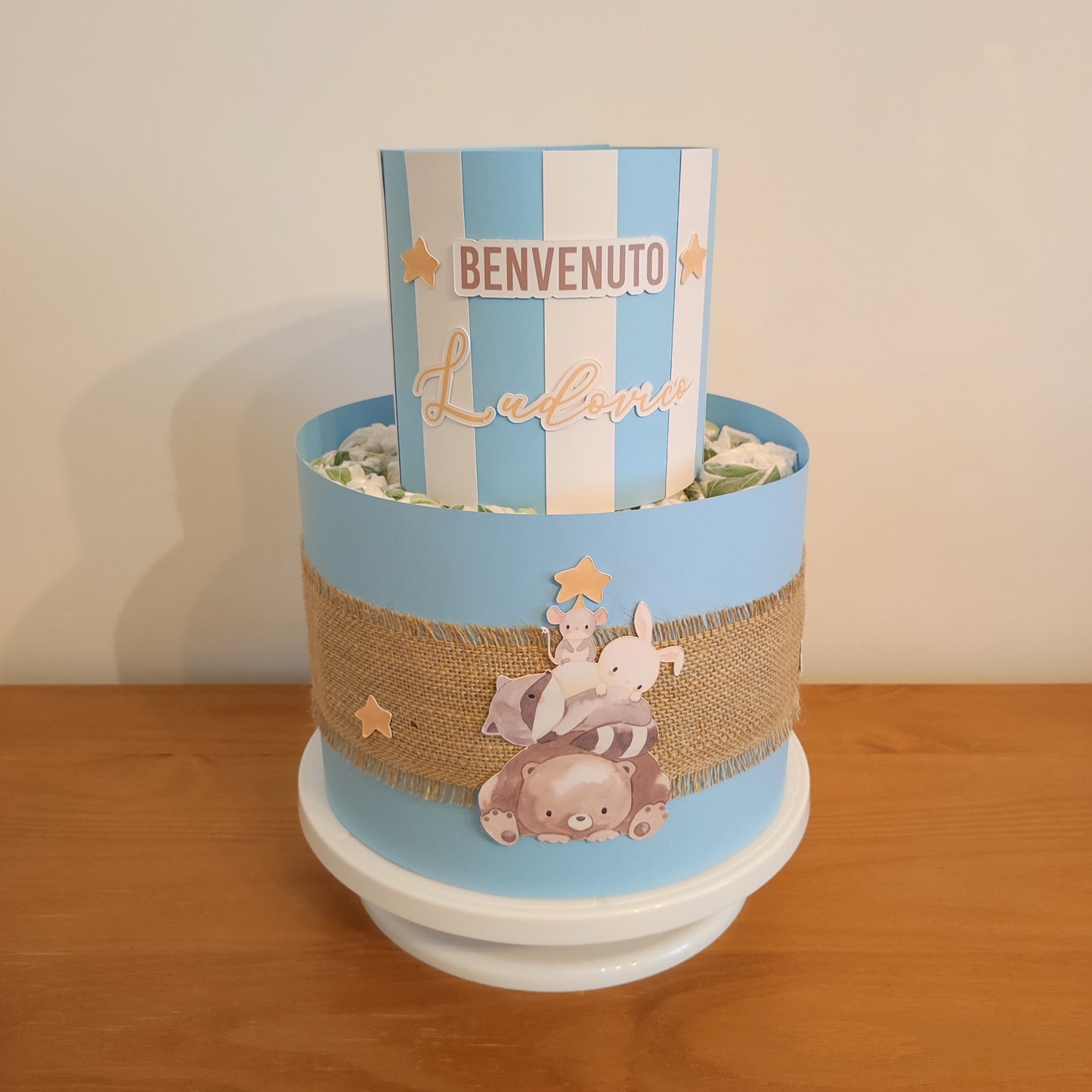 Torta di pannolini personalizzata