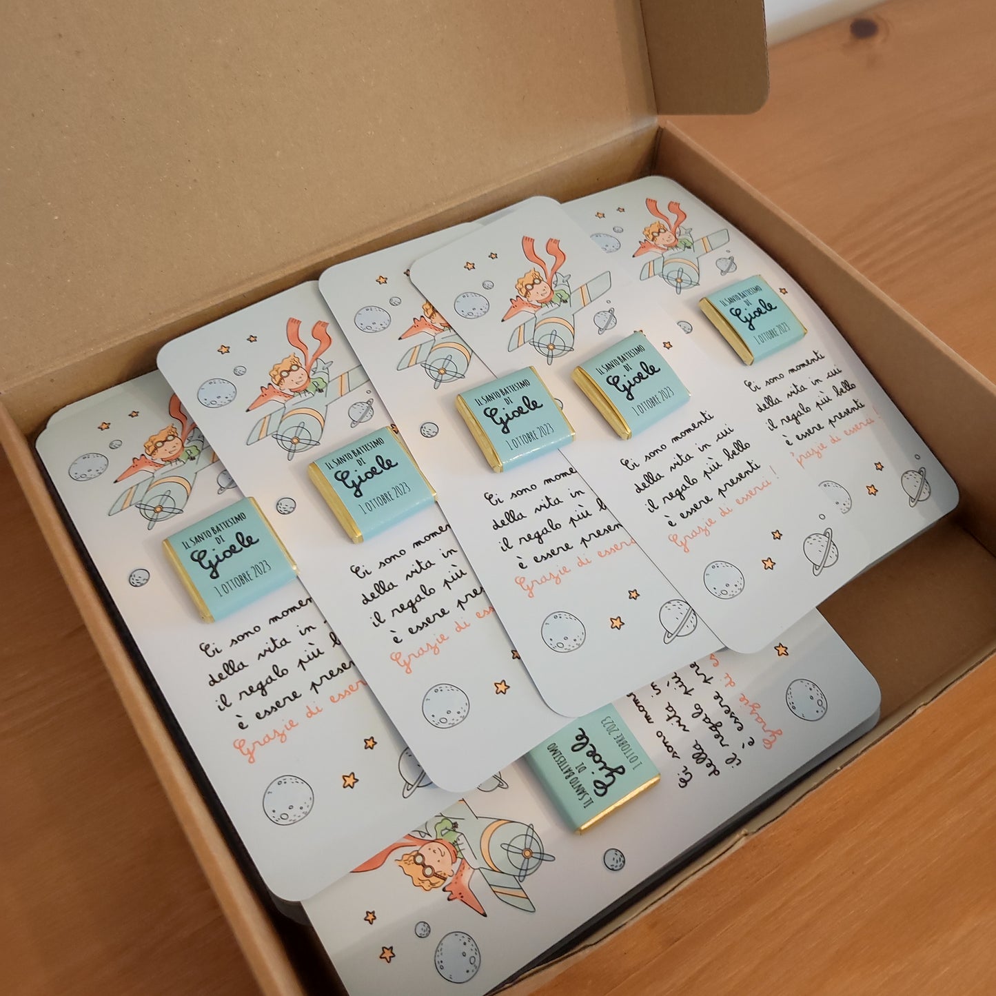 Segnaposto con cioccolatino personalizzato-segnalibro