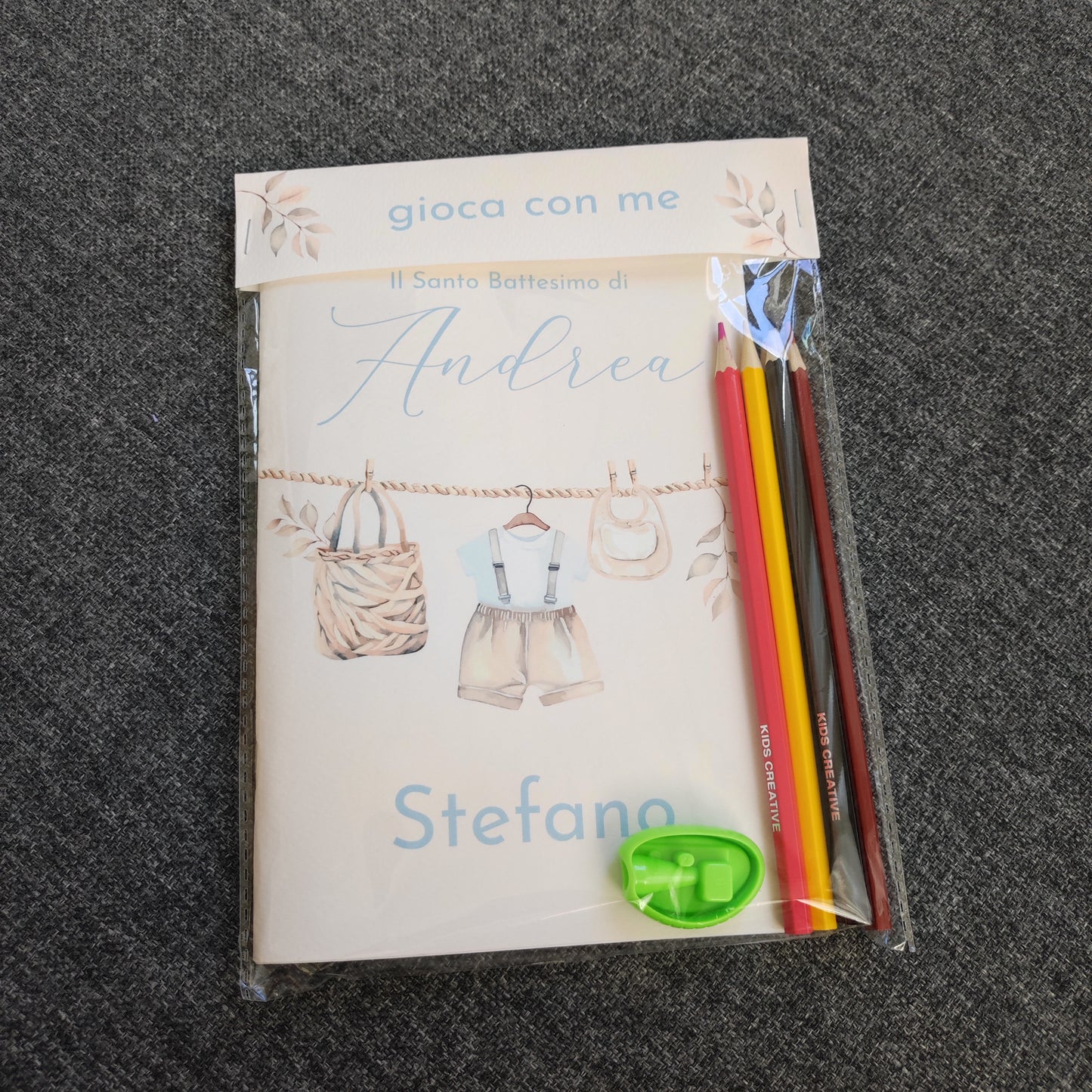 Bustina trasparente con cartoncino