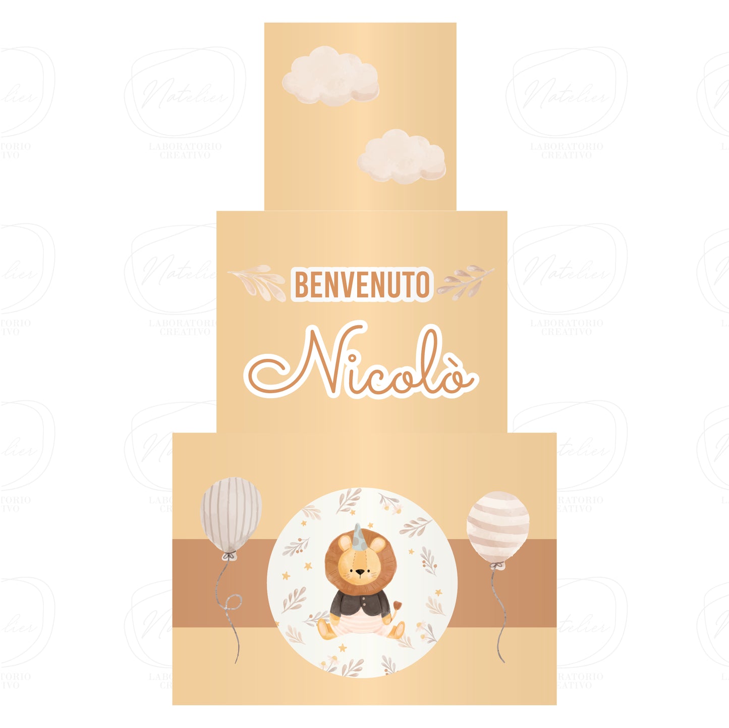 Torta di pannolini personalizzata