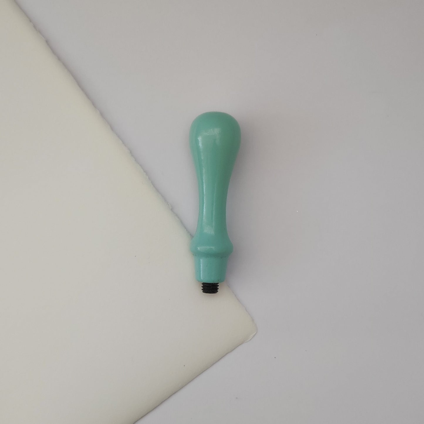 Manico per sigillo in ottone in legno