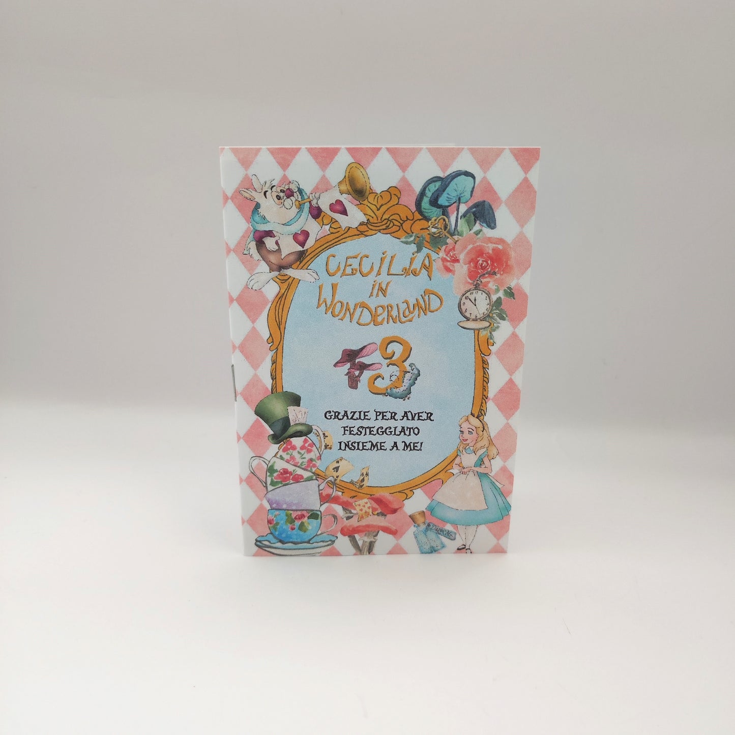 Libricino da colorare Tema Alice nel paese delle meraviglie