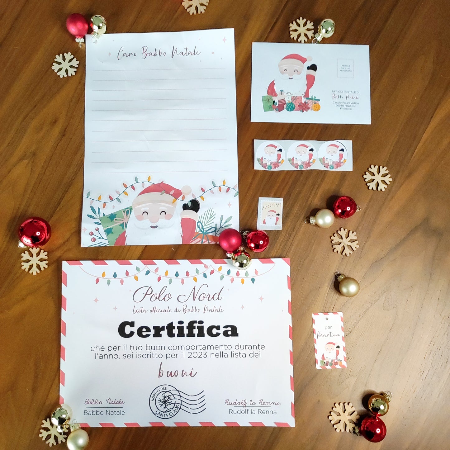 Lettera a Babbo Natale con Certificato dei buoni