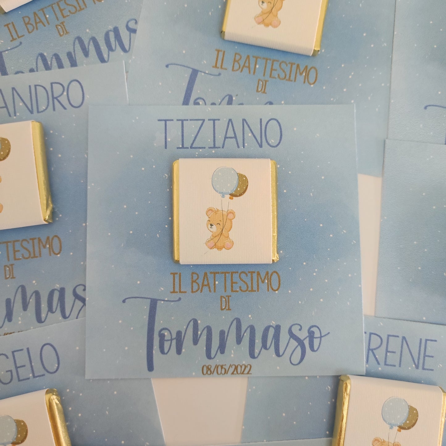 Cioccolatini personalizzati con tag