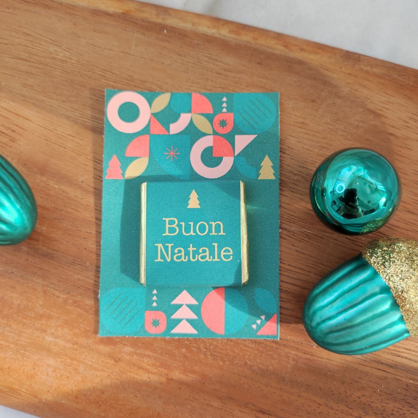 Cioccolatini personalizzati segnaposto a tema natalizio