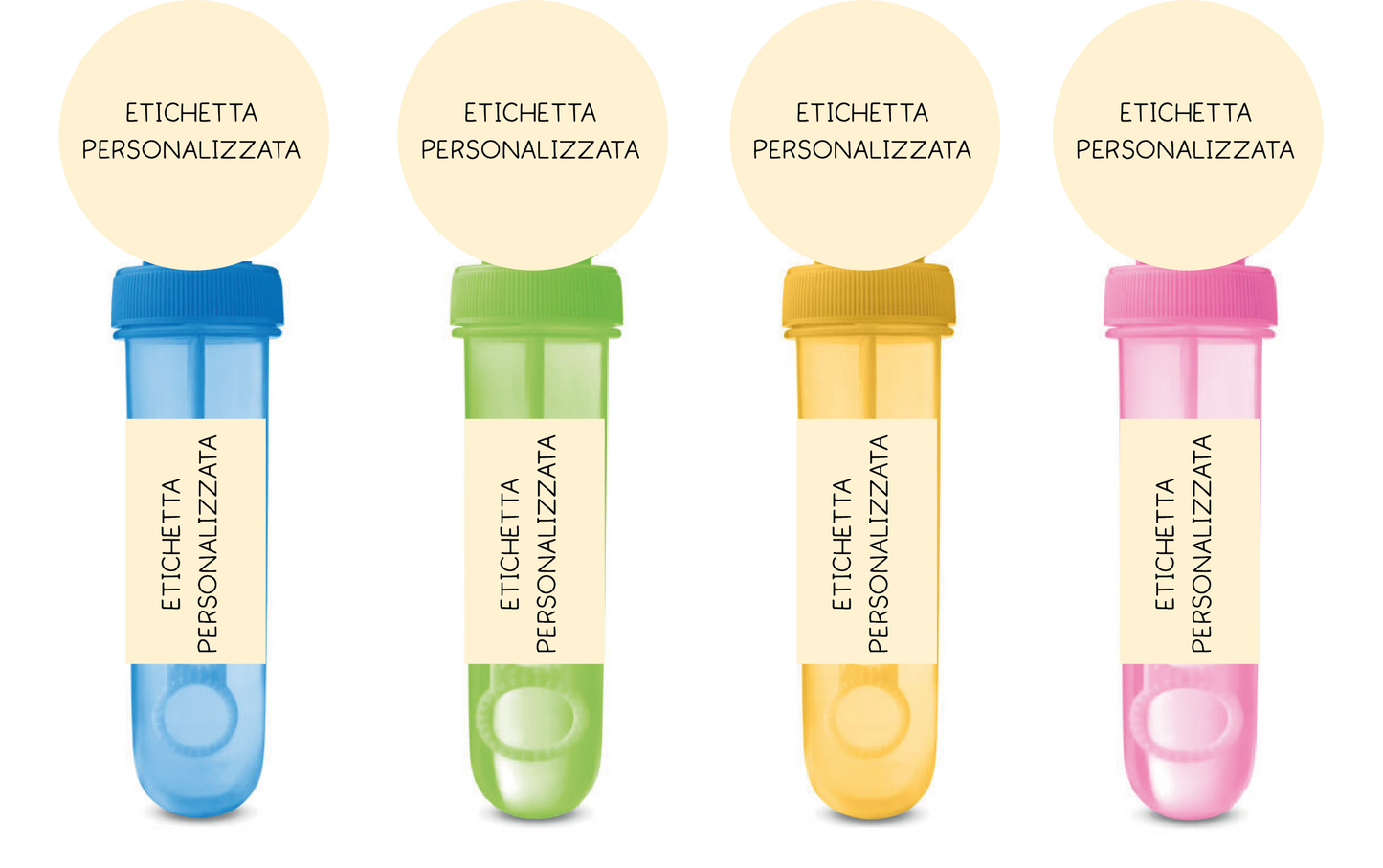 Bolle di sapone personalizzate